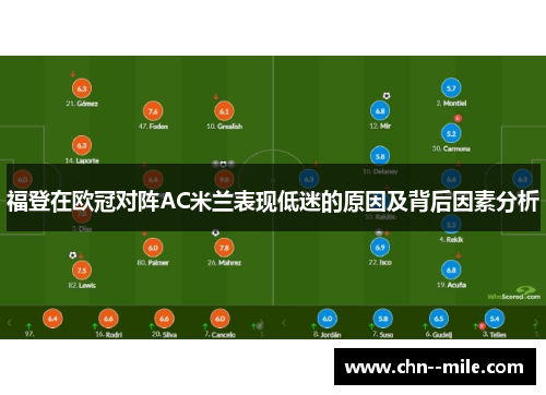 福登在欧冠对阵AC米兰表现低迷的原因及背后因素分析 福登在欧冠对阵AC米兰表现低迷的原因及背后因素分析